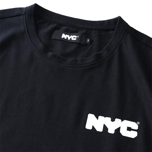 大きいサイズ メンズ NYC 袖プリント 長袖 Tシャツ azt-200401