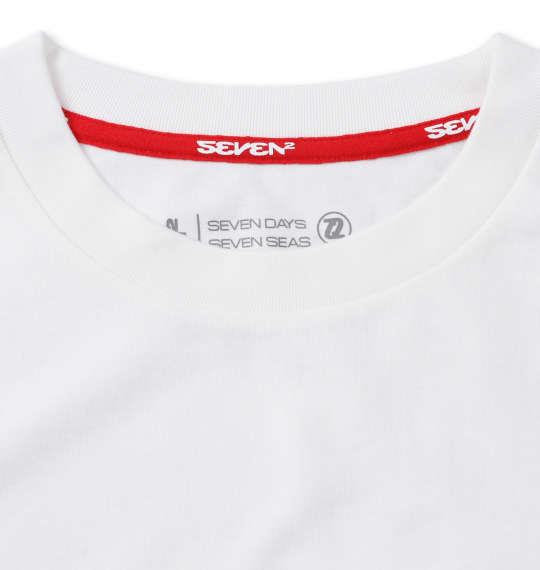 大きいサイズ メンズ SEVEN2 長袖 Tシャツ ホワイト 1268-0300-1 3L 4L 5L 6L