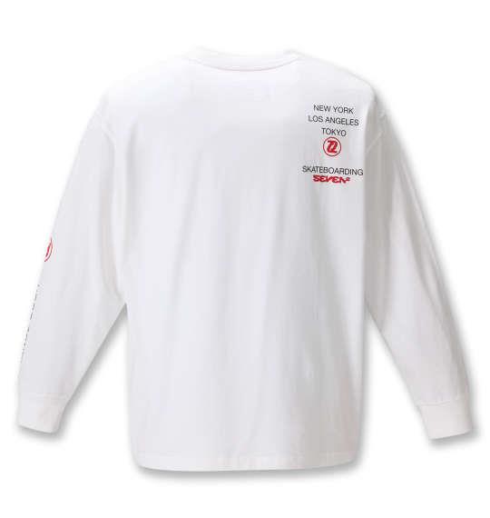 大きいサイズ メンズ SEVEN2 長袖 Tシャツ ホワイト 1268-0301-1 3L 4L 5L 6L