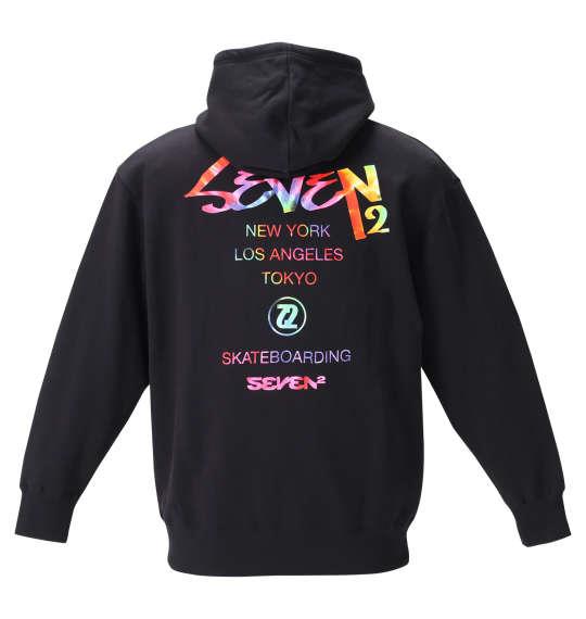 大きいサイズ メンズ SEVEN2 プル パーカー トレーナー ブラック 1268-0302-2 3L 4L 5L 6L