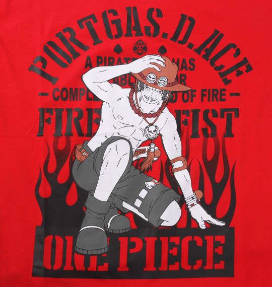 大きいサイズ メンズ ONE PIECE 天竺 長袖 Tシャツ レッド 1268-0320-1 3L 4L 5L 6L 8L