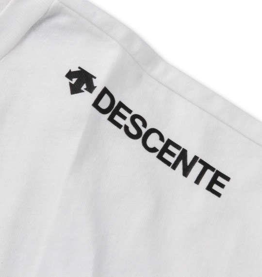 大きいサイズ メンズ DESCENTE ドライコットン 長袖 Tシャツ ホワイト 1278-0361-1 2L 3L 4L 5L 6L