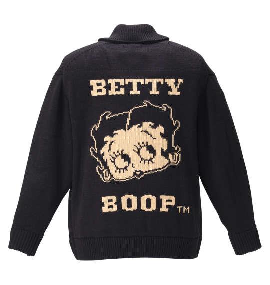 大きいサイズ メンズ BETTY BOOP 3G カウチン ニット ジャケット ブラック 1278-0605-2 3L 4L 5L 6L