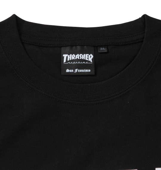 大きいサイズ メンズ THRASHER 長袖 Tシャツ ブラック 1278-0611-2 3L 4L 5L 6L 8L