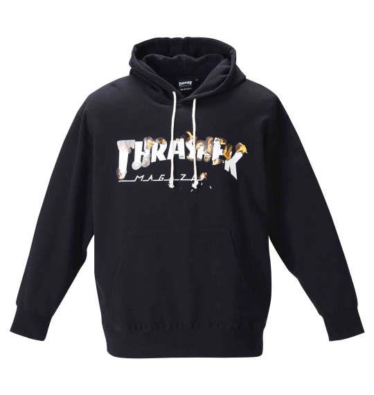 大きいサイズ メンズ THRASHER プル パーカー ブラック 1278-0613-1 3L 4L 5L 6L 8L