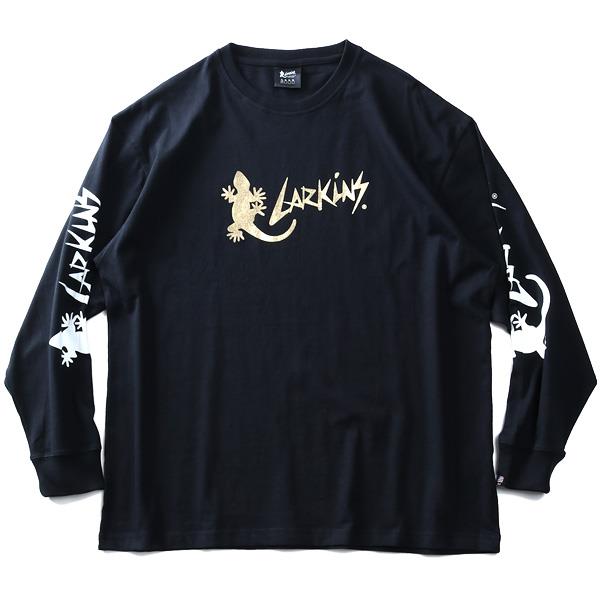 大きいサイズ メンズ LARKiNS ラーキンス 泊プリント ロング Tシャツ l0006-564