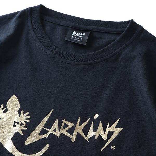 大きいサイズ メンズ LARKiNS ラーキンス 泊プリント ロング Tシャツ l0006-564