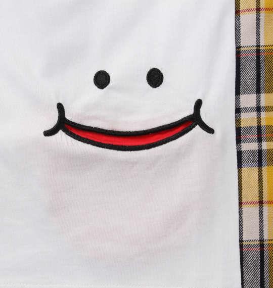 大きいサイズ メンズ UP!SMILE サイド切替 長袖 Tシャツ ホワイト 1278-0380-1 3L 4L 5L 6L