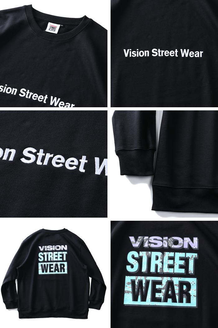 大きいサイズ メンズ VISION STREET WEAR バンダナ柄マグロゴ トレーナー 0905710