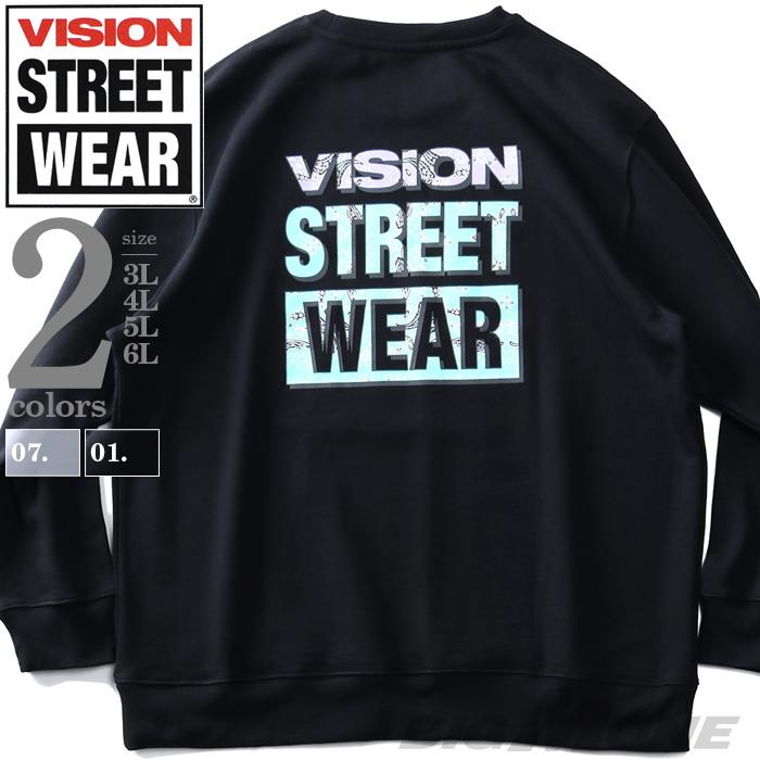 大きいサイズ メンズ VISION STREET WEAR バンダナ柄マグロゴ トレーナー 0905710