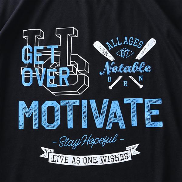 大きいサイズ メンズ DANIEL DODD プリント ロング Tシャツ MOTIVATE 936-t200412