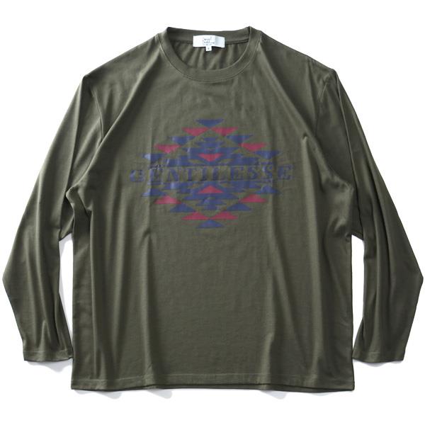 大きいサイズ メンズ DANIEL DODD プリント ロング Tシャツ GENTILESSE 936-t200420