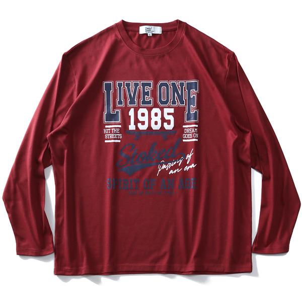 【WEB限定価格】【2021bar】大きいサイズ メンズ DANIEL DODD プリント ロング Tシャツ LIVE ONE 936-t200421