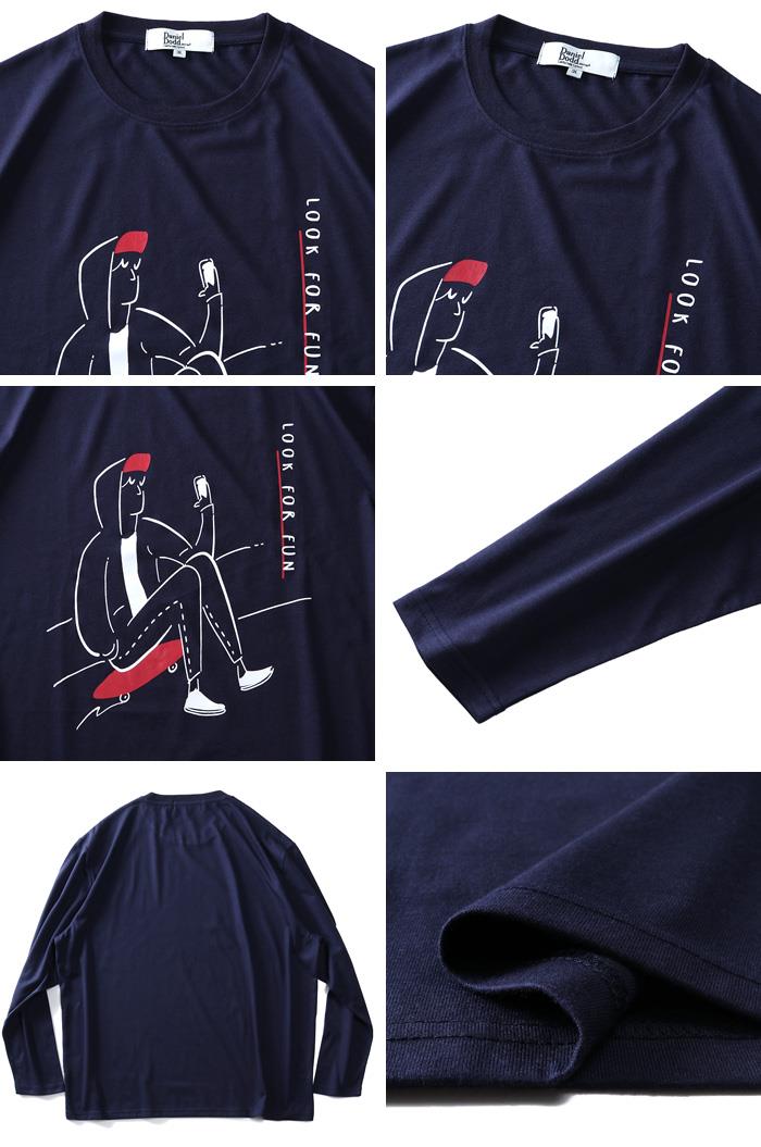 【WEB限定価格】【2021bar】大きいサイズ メンズ DANIEL DODD プリント ロング Tシャツ LOOK FOR FUN 936-t200422