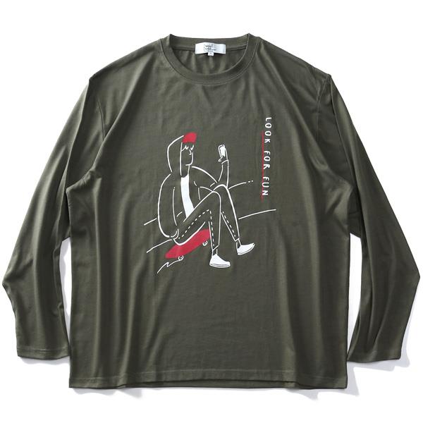 【WEB限定価格】【2021bar】大きいサイズ メンズ DANIEL DODD プリント ロング Tシャツ LOOK FOR FUN 936-t200422