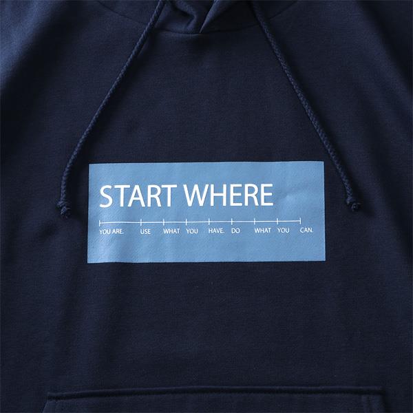 【WEB限定価格】【2021bar】大きいサイズ メンズ DANIEL DODD プリント プルオーバー パーカー START WHERE azsw-200428