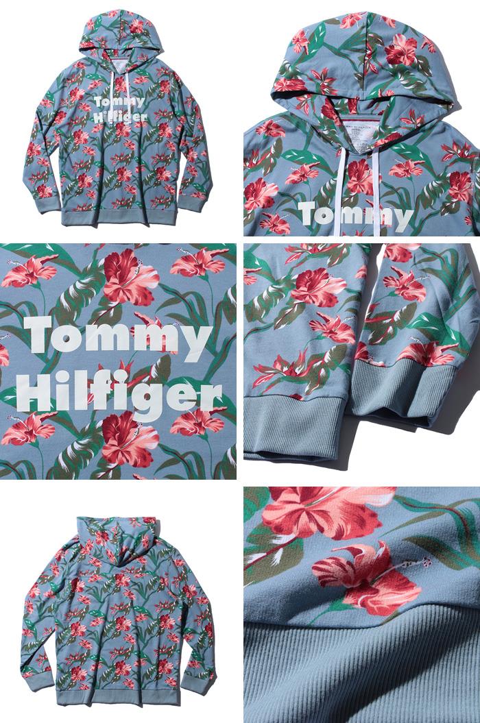 【WEB限定価格】大きいサイズ メンズ TOMMY HILFIGER トミーヒルフィガー 総柄 プルオーバー パーカー USA直輸入 09t3762