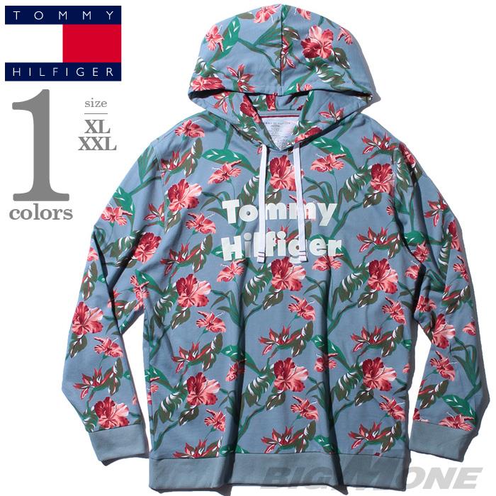 【WEB限定価格】大きいサイズ メンズ TOMMY HILFIGER トミーヒルフィガー 総柄 プルオーバー パーカー USA直輸入 09t3762