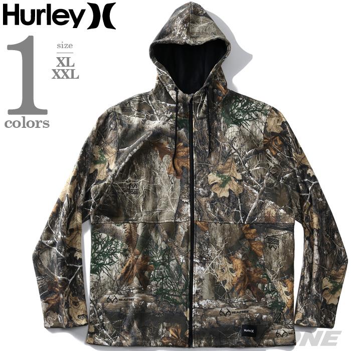 【WEB限定価格】大きいサイズ メンズ HURLEY ハーレー 総柄 フリース フルジップ パーカー USA直輸入 cv1353