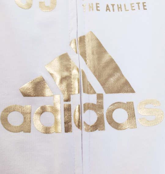 大きいサイズ メンズ adidas JUDO フルジップ ジャケット ホワイト × ゴールド 1278-0645-1 3XL 4XL 5XL 6XL