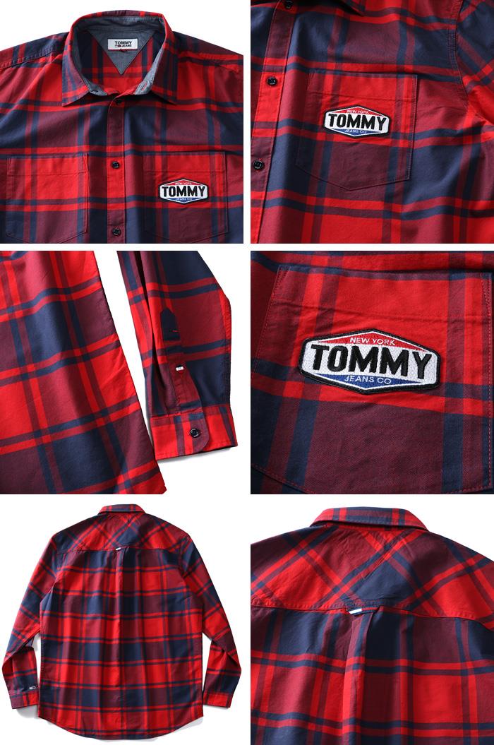 【WEB限定価格】大きいサイズ メンズ TOMMY JEANS トミージーンズ オックスフォード チェック柄 シャツ USA直輸入 dm0dm08389