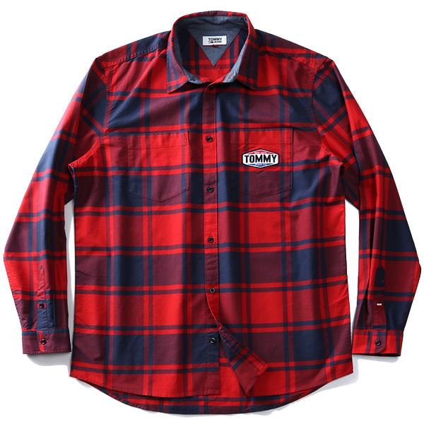 【WEB限定価格】大きいサイズ メンズ TOMMY JEANS トミージーンズ オックスフォード チェック柄 シャツ USA直輸入 dm0dm08389