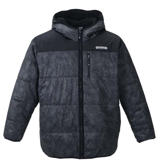 大きいサイズ メンズ OUTDOOR PRODUCTS カット × 裏フィルム 中綿 キルト ジャケット ブラック 1253-0300-1 3L 4L 5L 6L 8L