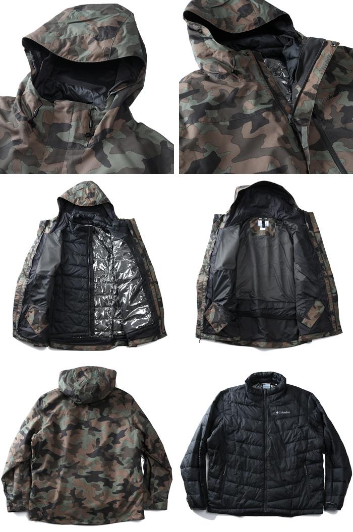 【WEB限定価格】大きいサイズ メンズ Columbia コロンビア ライナー付 3WAY フーデッド ジャケット Whirlibird IV Interchange Jacket USA直輸入 1866751