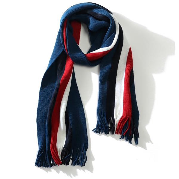 大きいサイズと大きい服のメンズ通販 ビッグエムワン メンズ Tommy Hilfiger トミーヒルフィガー ストライプ柄 マフラー ストール Usa直輸入 1ct3359 F チャコールグレー メンズ