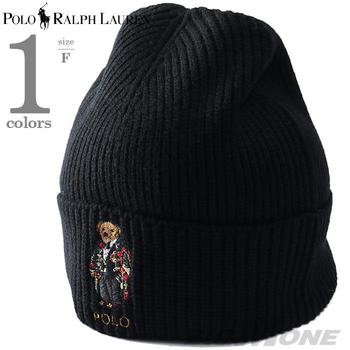 大きいサイズと大きい服のメンズ通販【ビッグエムワン】メンズ POLO RALPH LAUREN ポロ ラルフローレン ニット帽 ビーニー ニット  キャップ 帽子 USA直輸入 pc0680(F ブラック): メンズ