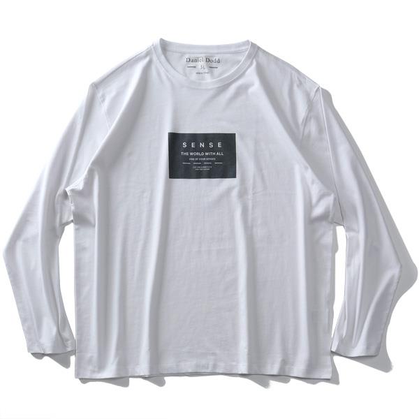 【WEB限定価格】大きいサイズ メンズ DANIEL DODD オーガニックコットン プリント ロング Tシャツ SENSE azt-210109