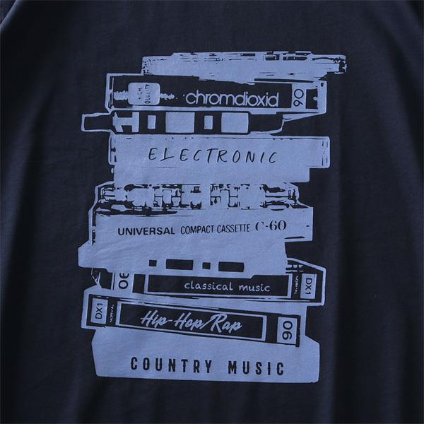 【WEB限定価格】大きいサイズ メンズ DANIEL DODD オーガニックコットン プリント ロング Tシャツ ELECTRONIC azt-210110