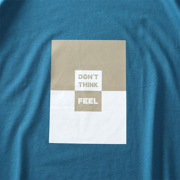 【WEB限定価格】大きいサイズ メンズ DANIEL DODD オーガニックコットン プリント ロング Tシャツ DONT THINK FEEL azt-210111