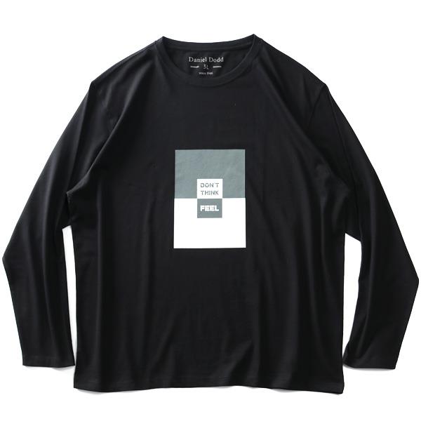 【WEB限定価格】大きいサイズ メンズ DANIEL DODD オーガニックコットン プリント ロング Tシャツ DONT THINK FEEL azt-210111