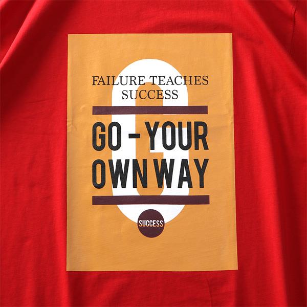 【WEB限定価格】大きいサイズ メンズ DANIEL DODD オーガニックコットン プリント 半袖 Tシャツ GO-YOUR OWN WAY azt-210214