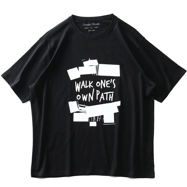 【WEB限定価格】大きいサイズ メンズ DANIEL DODD オーガニックコットン プリント 半袖 Tシャツ WALK ONES OWN PATH azt-210217