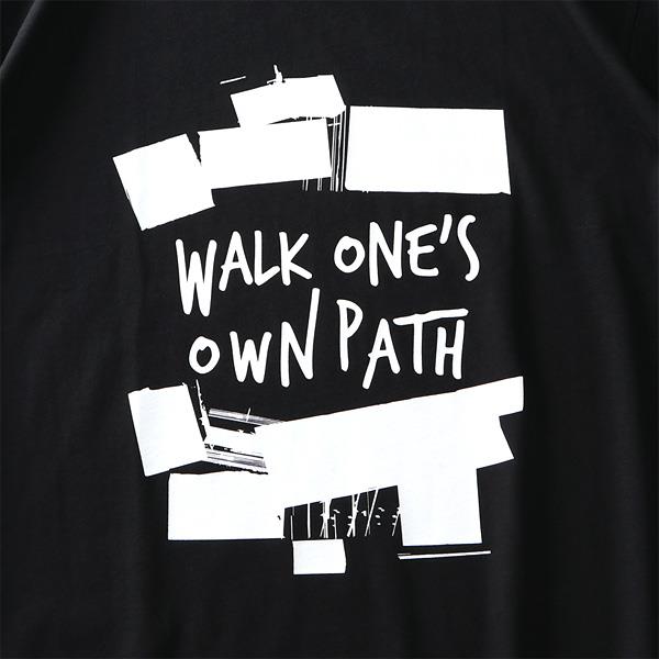 【WEB限定価格】大きいサイズ メンズ DANIEL DODD オーガニックコットン プリント 半袖 Tシャツ WALK ONES OWN PATH azt-210217