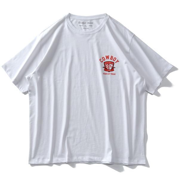 【WEB限定価格】大きいサイズ メンズ DANIEL DODD オーガニックコットン プリント 半袖 Tシャツ COWBOY azt-210218