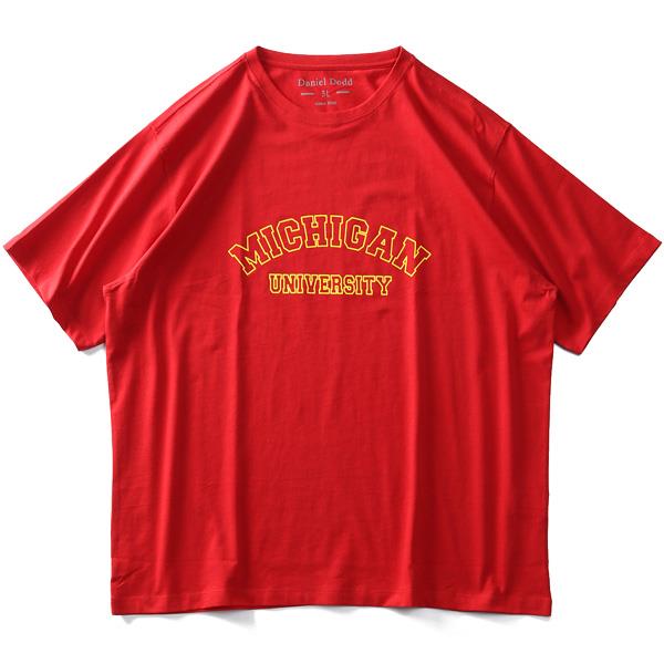 【WEB限定価格】大きいサイズ メンズ DANIEL DODD オーガニックコットン プリント 半袖 Tシャツ MICHIGAN azt-210219