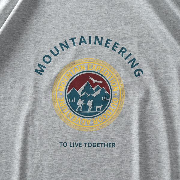 【WEB限定価格】大きいサイズ メンズ DANIEL DODD オーガニックコットン プリント 半袖 Tシャツ MOUNTAINEERING azt-210221