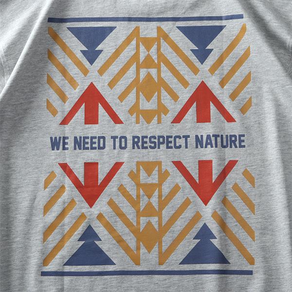 【WEB限定価格】大きいサイズ メンズ DANIEL DODD オーガニックコットン プリント 半袖 Tシャツ RESPECT NATURE azt-210222