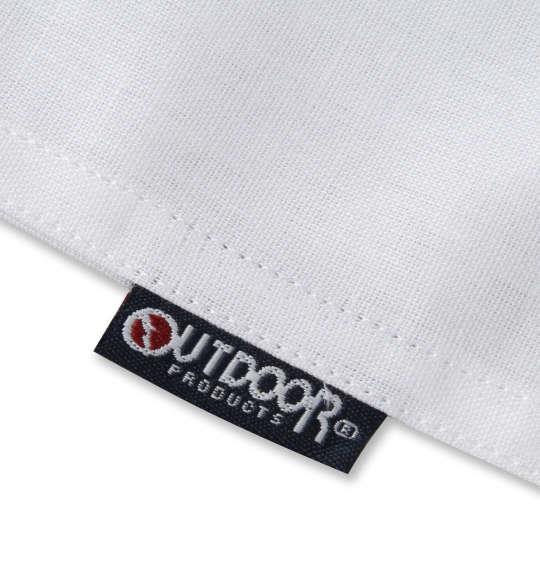 大きいサイズ メンズ OUTDOOR PRODUCTS 綿麻 ロールアップ 長袖 シャツ オフホワイト 1257-1120-1 3L 4L 5L 6L 8L