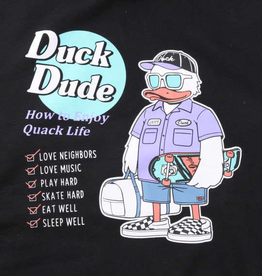 大きいサイズ メンズ b-one-soul DUCK DUDE プル パーカー ブラック 1258-1132-2 3L 4L 5L 6L