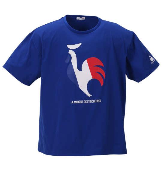 大きいサイズ メンズ LE COQ SPORTIF ストレッチファイバー 半袖 Tシャツ セーヌブルー 1278-1110-1 2L 3L 4L 5L 6L