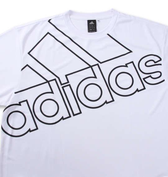 大きいサイズ メンズ adidas 半袖 Tシャツ ホワイト 1278-1150-1 3XO 4XO 5XO 6XO 7XO 8XO