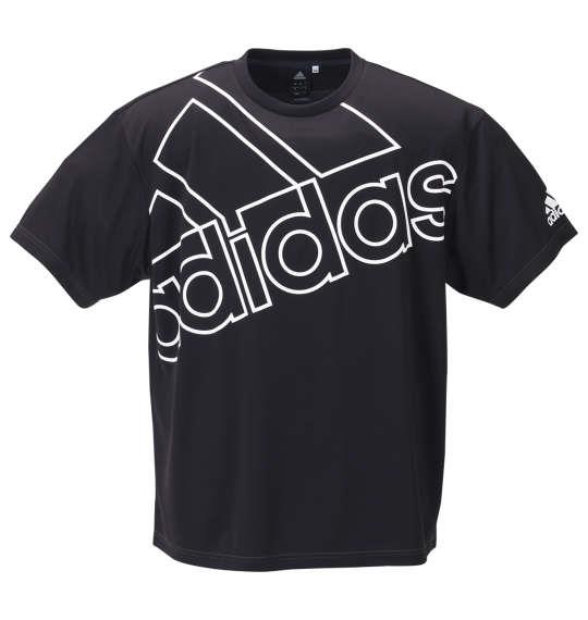 大きいサイズ メンズ adidas 半袖 Tシャツ ブラック 1278-1150-2 3XO 4XO 5XO 6XO 7XO 8XO