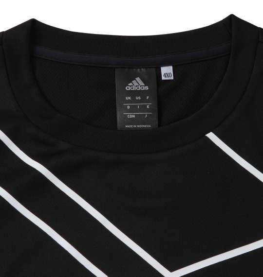 大きいサイズ メンズ adidas 半袖 Tシャツ ブラック 1278-1150-2 3XO 4XO 5XO 6XO 7XO 8XO