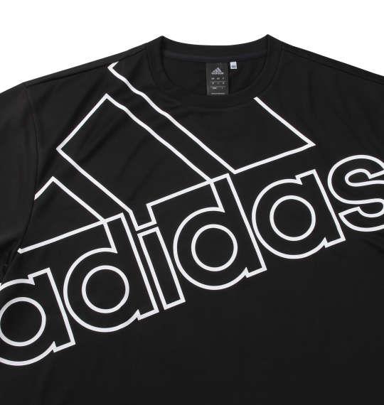 大きいサイズ メンズ adidas 半袖 Tシャツ ブラック 1278-1150-2 3XO 4XO 5XO 6XO 7XO 8XO