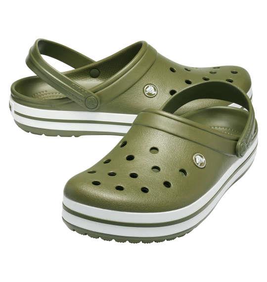 大きいサイズ メンズ crocs サンダル クロックバンド グリーン × ホワイト 1240-1213-4 M11 M12 M13