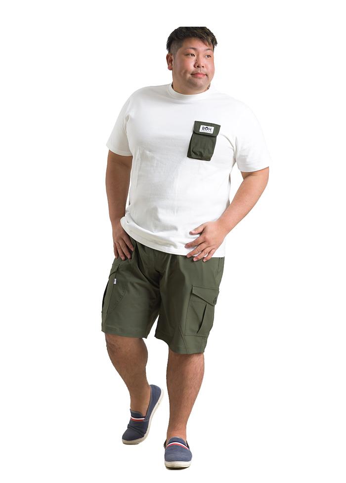【WEB限定価格】大きいサイズ メンズ BH ビィエイチ ポケット付 半袖 Tシャツ bh-t210283